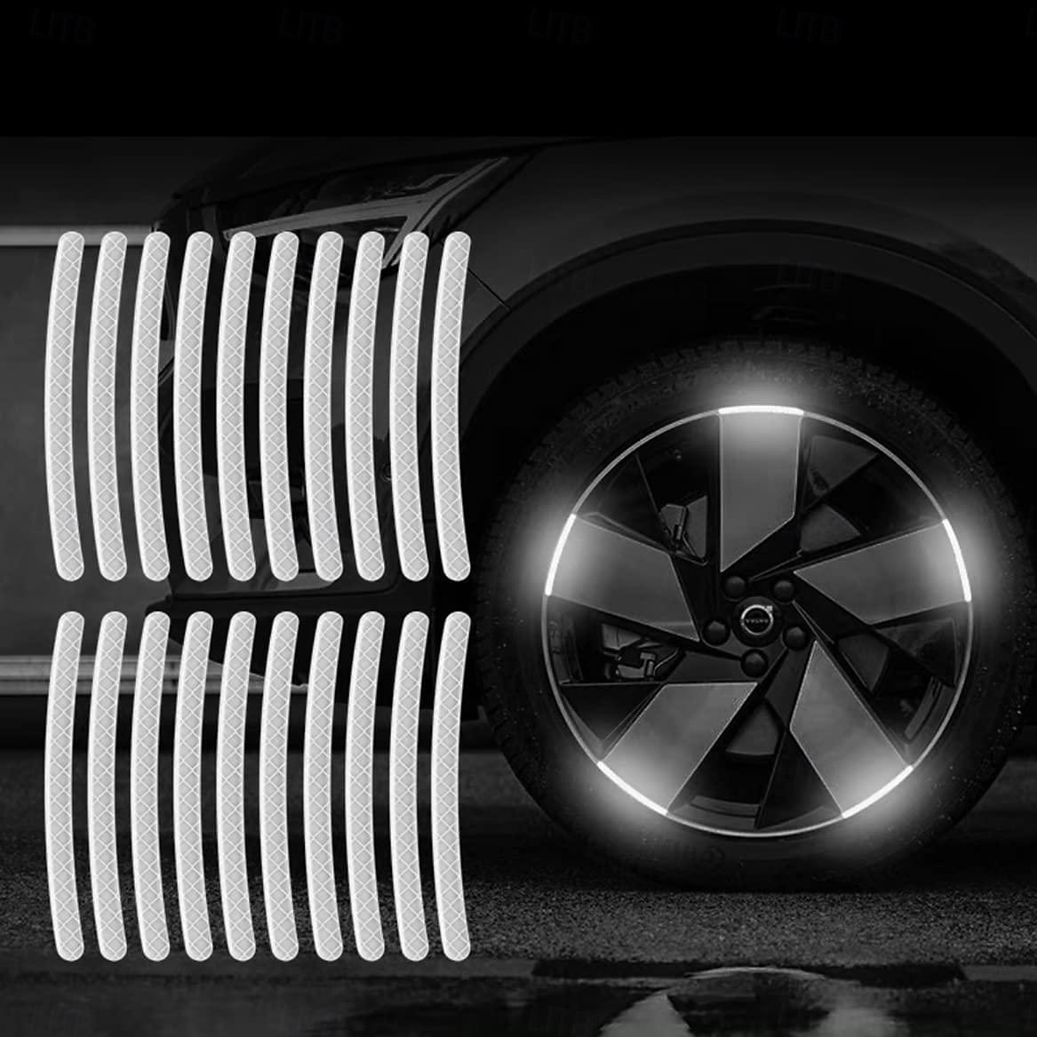 20 buc autocolant reflectorizant pentru butucul roții mașinii benzi reflectorizante pentru janta anvelopei luminoase pentru conducerea nocturnă autocolant pentru roată de motocicletă 2025 - $5.49 –P4