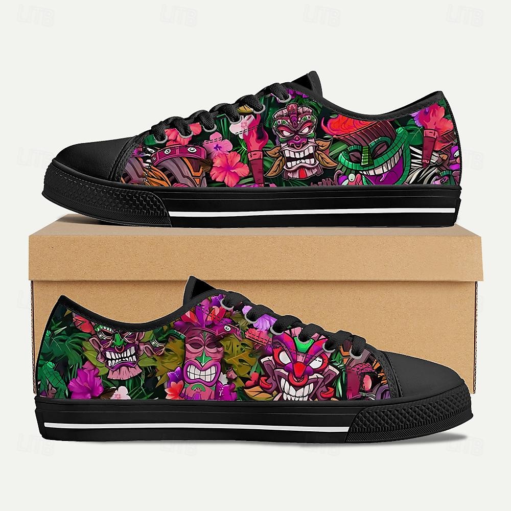 Męskie Adidasy Drukuj buty Rozmiar plus Klasyczny Codzienny Styl plażowy Na zewnątrz Codzienny Płótno Wygodny Niepoślizgowy / a Sznurowane Żółty Czerwony Niebieski 2025 - $64.99 –P12