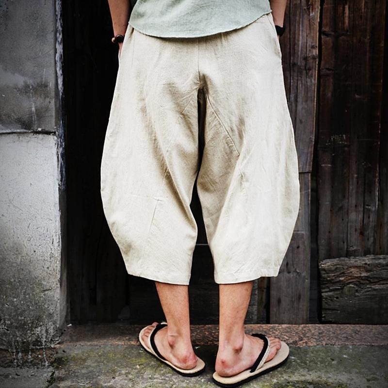Bărbați Pantaloni de in Pantaloni de vară Pantaloni de plajă Cordon Buzunar Talie elastică Simplu Confort Respirabil Lungime gambă Zilnic Plajă Vacanță Hawaiană Boho Gri Închis 2026 - $22.99 –P7