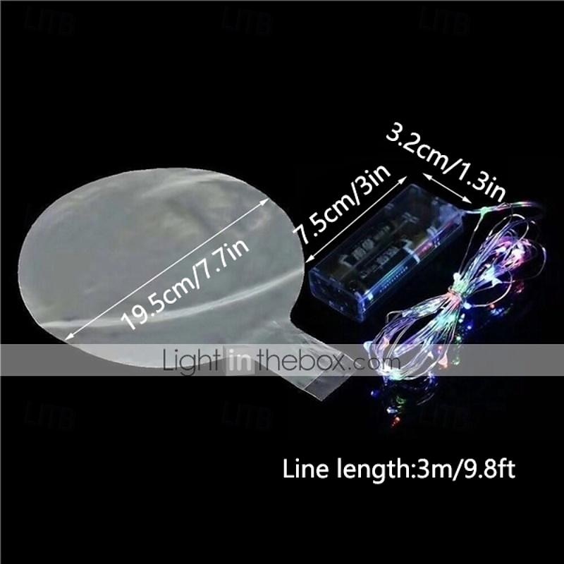 18 Inch Luminous Led Balloon 18 Transparent Balloon String Lights