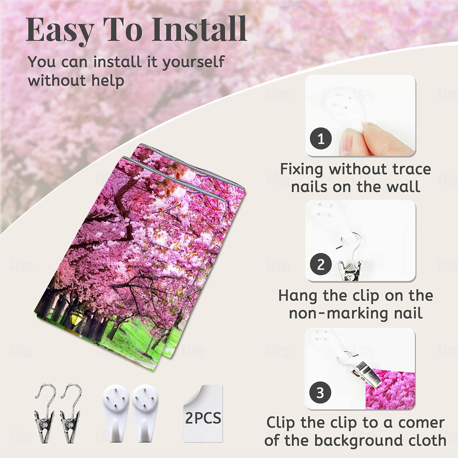 valentinsdag veggteppe kunst dekor teppe gardin piknik duk hengende hjem soverom stue sovesal dekorasjon natur landskap hage tre blomst blomst sti 2026 - $19.99 –P3