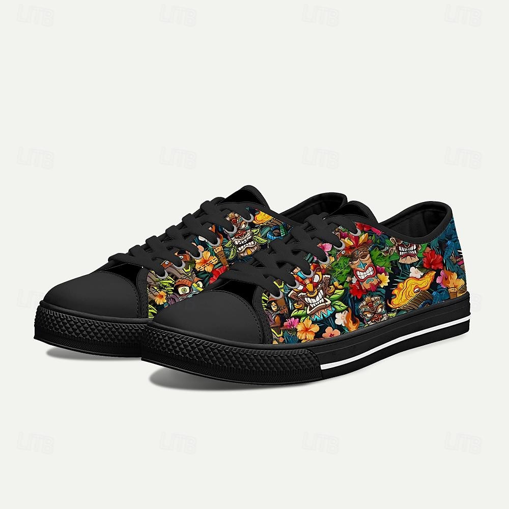 Męskie Adidasy Drukuj buty Rozmiar plus Klasyczny Codzienny Styl plażowy Na zewnątrz Codzienny Płótno Wygodny Niepoślizgowy / a Sznurowane Żółty Czerwony Niebieski 2025 - $64.99 –P2