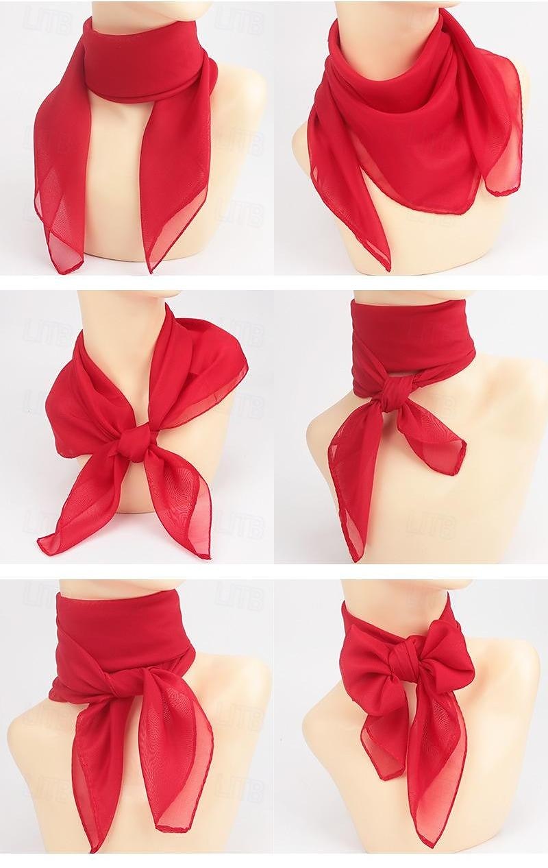Retrò Vintage Anni 1950 Sciarpa quadrata in chiffon Per donna Addio al Nubilato Adulti Sciarpa del 2025 a $11.49 –P5