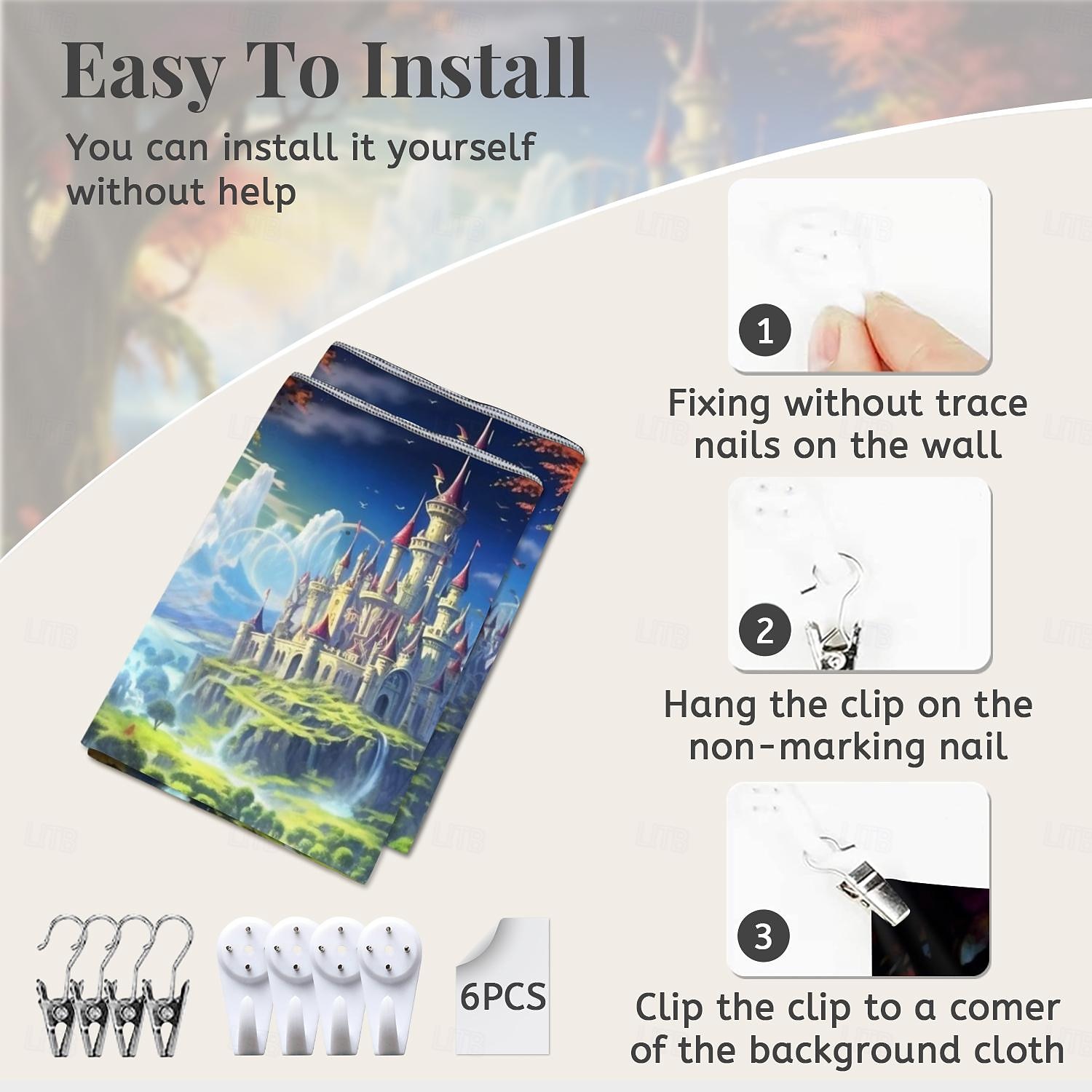 Castle Garden Theme Hanging Tapestry Wall Art Large Tapestry Mural Decor Photograph Backdrop Blanket Curtain Home Bedroom Living Room Decoration 2026 - BHD 8.35 –P4