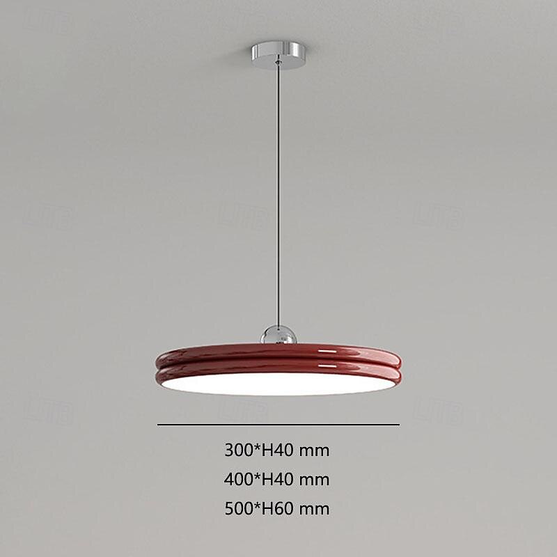 Lustre en métal de style simple, abat-jour rond créatif en acrylique, lampe suspendue au plafond intégrée, lampe suspendue à LED tricolore, chambre à coucher, salle à manger décorée avec des de 2025 ? $163.99 –P1
