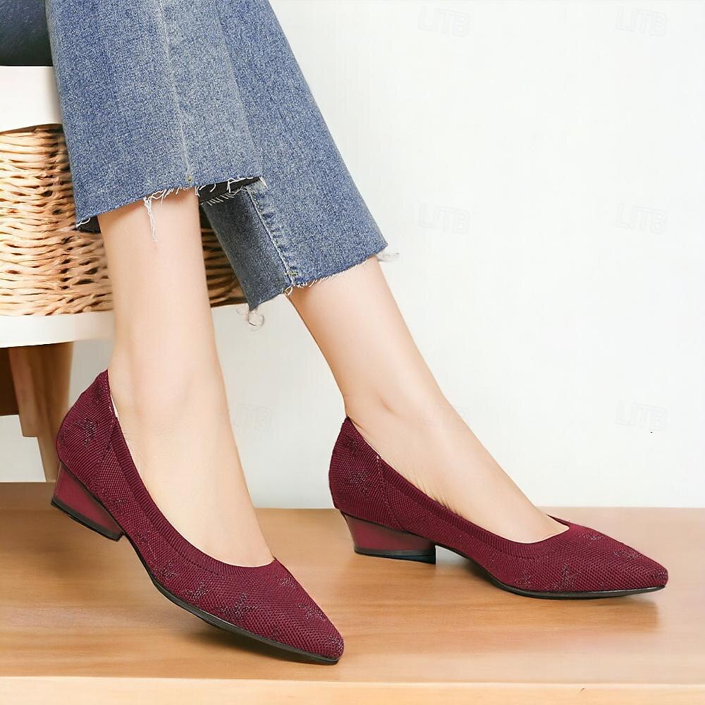 Femme Chaussures à Talons Grandes Tailles Chaussures Flyknit Extérieur Travail du quotidien Léopard Talon hétérotypique Bout pointu Classique Décontractées Confort Marche Tricot Mocassins Léopard de 2025 ? $34.99 –P5