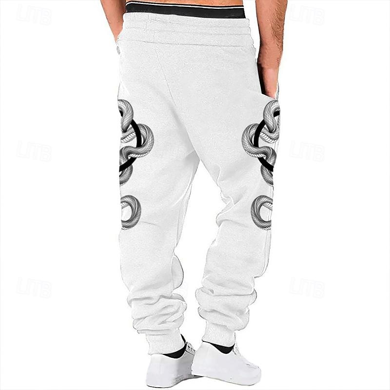 Herren Punk Gothic Schlange Jogginghose Trainingshose Jogginghose Jogger Hosen Hose 3D-Druck Mittlere Taillenlinie Party Strasse Urlaub Frühling Herbst Regular Fit Mikro-elastisch 2025 - $22.99 –P3