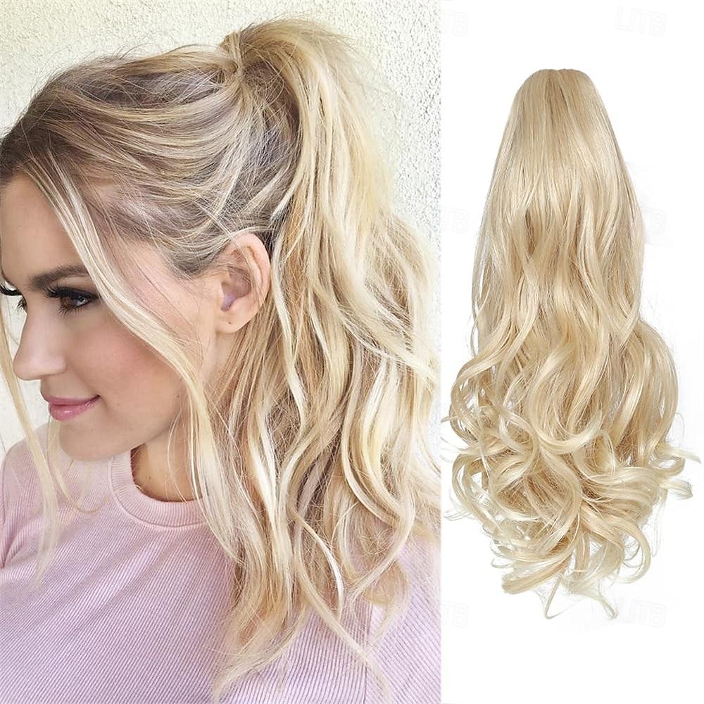 estensione dei capelli coda di cavallo con coulisse 16 pollici sintetici corti ricci ondulati estensioni coda di cavallo finte clip morbida naturale in coda di cavallo posticci per le donne del 2025 a $9.99 –P5