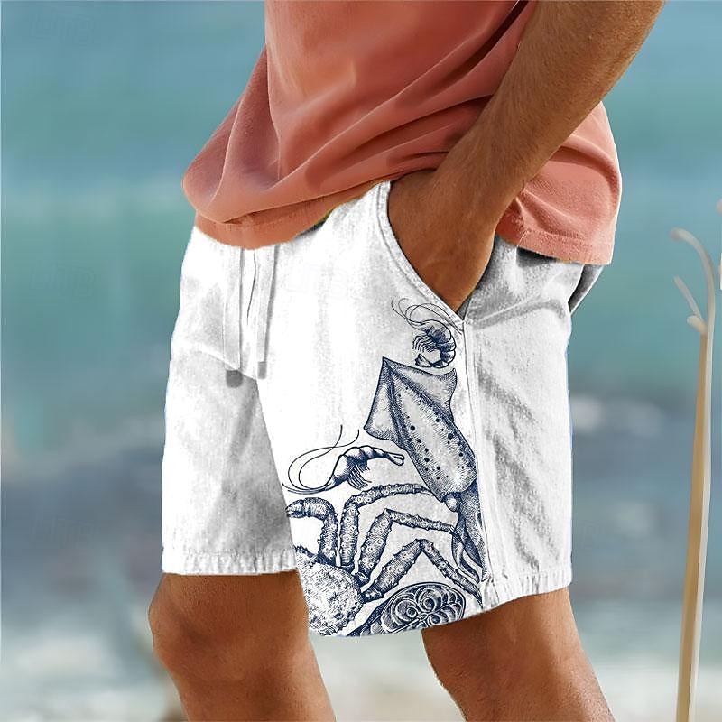 Herren Tiermotiv Schildkröte Meeresleben Badehosen Badeshorts Boardshorts Mittlere Taille Urlaub Hawaiianisch Lässig Urlaub Ferien Strand Kordelzug mit Mesh-Futter Elastischer Bund Designer Bekleidung 2025 - $19.99 –P6