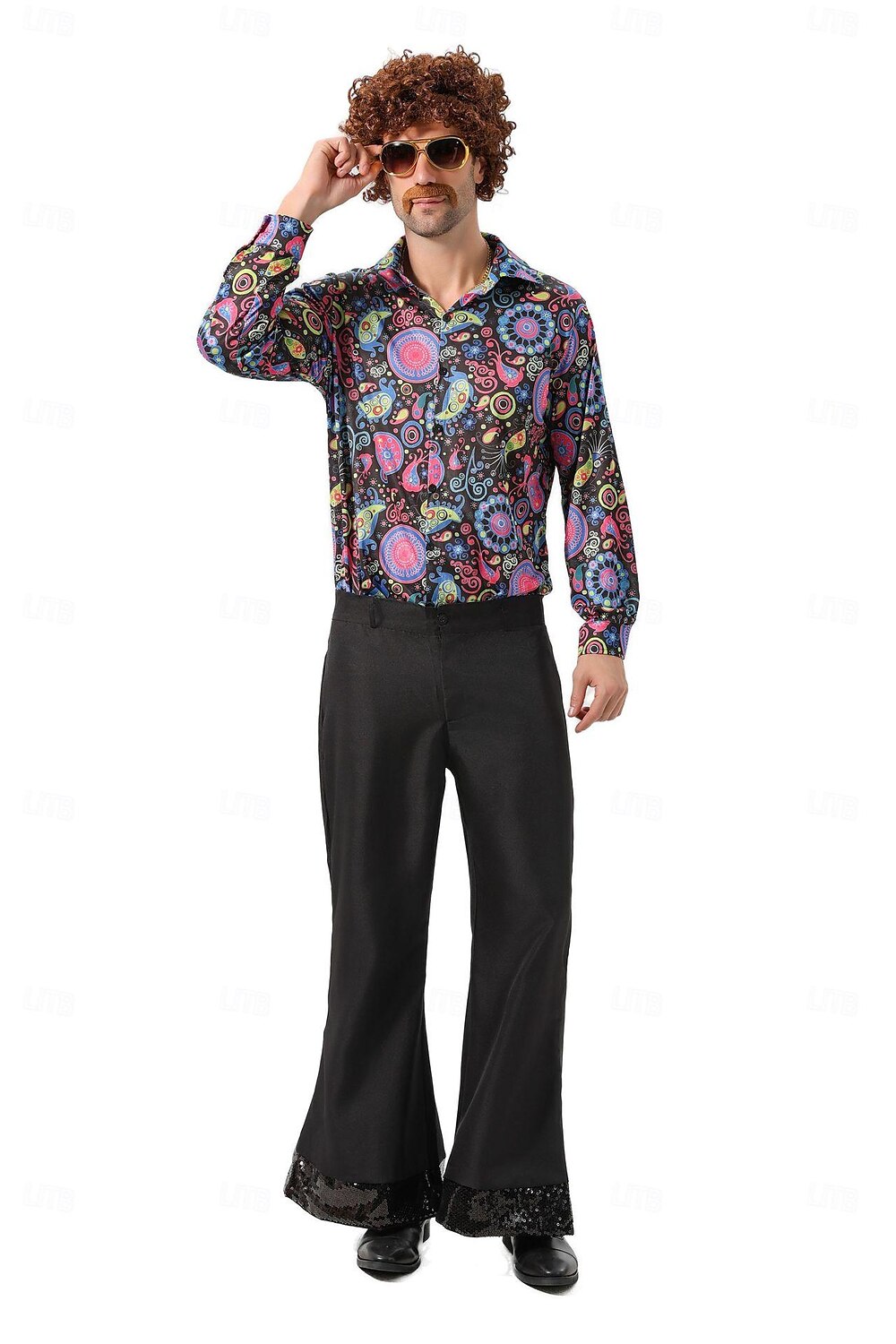 Retro Antiguo Años 70 Accesorios Ropa de Fiesta Hippie Disco Hombre Navidad Víspera de Todos los Santos Carnaval Fiesta de baile Discoteca Desfile del orgullo Adulto Camisas Pantalones 2025 - $52.99 –P2