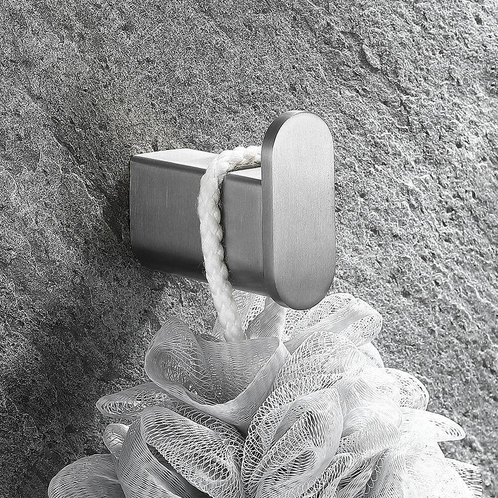 Bathroom Accessory Set Wall Mounted Brushed Stainless Steel Include Robe Hook Towel Bar Toilet Paper Holder with Mobile Phone Storage Shelf Towel Holder and Roll Paper Shelf 1or 3pcs 2025 - $49.99 –P4