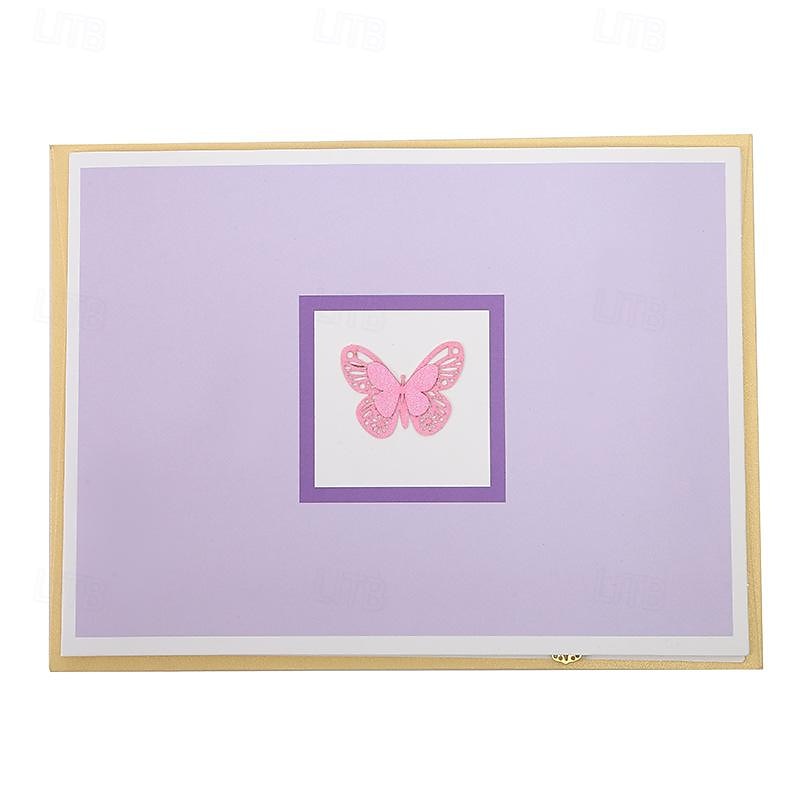 Carte de vœux papillon 3D pop-up - Carte d'anniversaire printemps et été pour femme beau design de papillon 1 pièce de 2025 ? $12.99 –P4