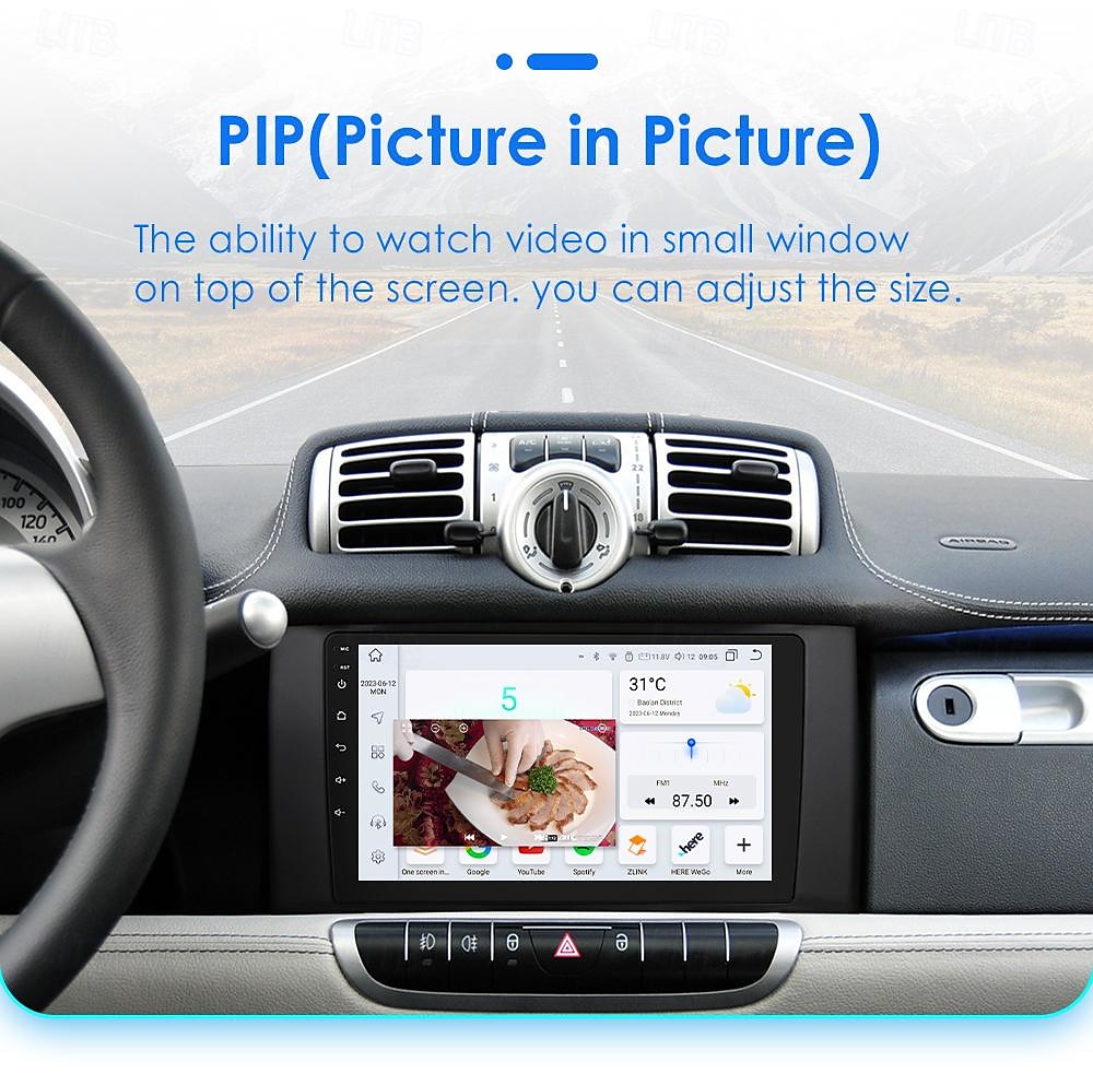 Для mercedes Benz smart fortwo 2011-2015 автомагнитола мультимедийный плеер android 12 carplay навигация gps 2025 - $244.89 –P8