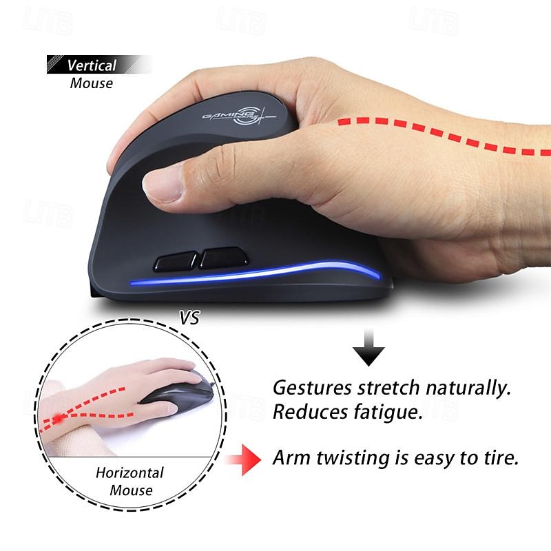 ZELOTES F-35 Wireless 2.4GHz Rechargeable Vertical Mice 6 Buttons 2400 DPI Adjustable Ergonomic Optical Gaming Computer Mouse 2025 - $52.99 –P3