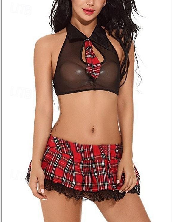 Student předvečer Všech svatých Cosplay kostým Mini sukně Jednotný Sexy kostým Dospělé Dámské Karneval Plesová maškaráda Výkon Párty předvečer Všech svatých Jednoduché Halloweenské kostýmy Oblékněte 2025 - $17.99 –P6
