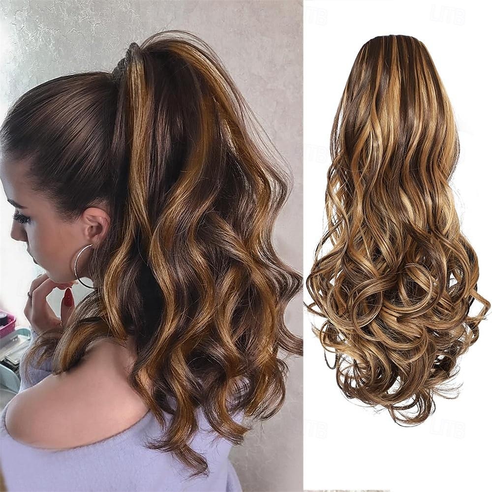 estensione dei capelli coda di cavallo con coulisse 16 pollici sintetici corti ricci ondulati estensioni coda di cavallo finte clip morbida naturale in coda di cavallo posticci per le donne del 2025 a $9.99 –P1