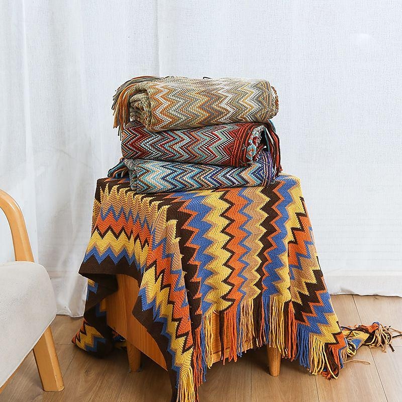 boemia divano rimessa laterale coperta letto coperte lavorate a maglia copridivano per la casa lenzuolo coperta arazzo 130x180 cm 130x230 cm del 2025 a €33.17 –P3