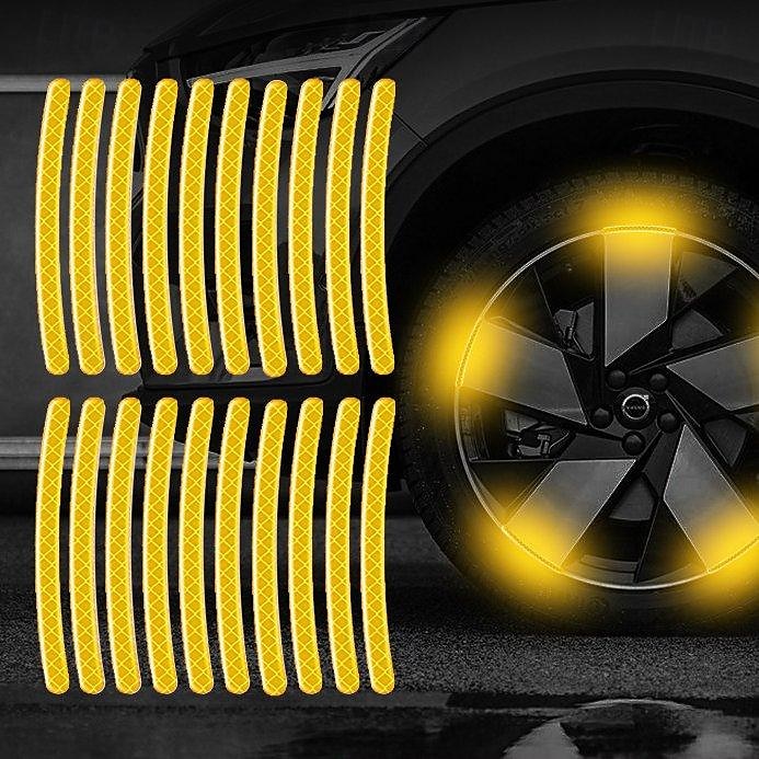 20 buc autocolant reflectorizant pentru butucul roții mașinii benzi reflectorizante pentru janta anvelopei luminoase pentru conducerea nocturnă autocolant pentru roată de motocicletă 2025 - $5.49 –P8