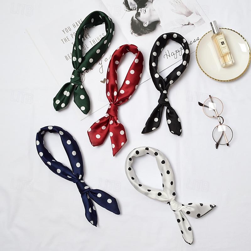 Puntíky Retro 50. léta Bandana Puntíky Dámské Plesová maškaráda Výkon Párty loučení se svobodou nevěsty Dospělí šála či šátek Celý rok 2025 - $9.49 –P2