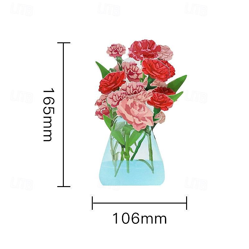 Pop Up Greeting Card For Mother's Day 3D Hydrangea Flower Paper Carving Ornament Creative Birthday Wishing Handmade Gift Thanksgiving Wishing Card For Mother Mother's Day Gift 1pc 2025 - $7.99 –P7