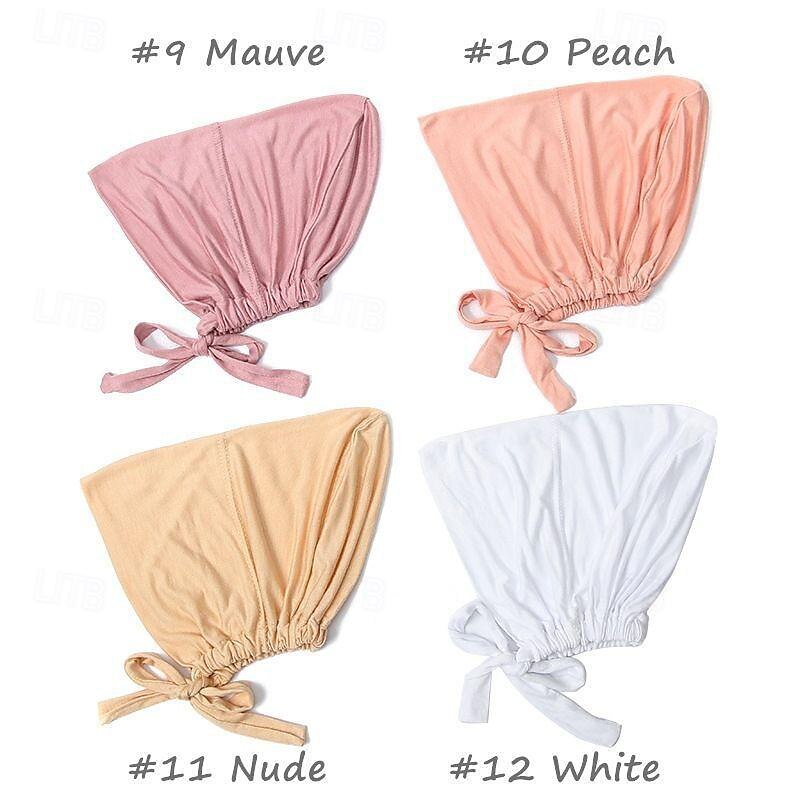 Muslim Underscarf Women Veil Hijab Bonnet Solid Color Scarf Turbans Head scarves For Female Hijab Cap Islamic Hat Turbante Mujer 2025 - $13.49 –P10