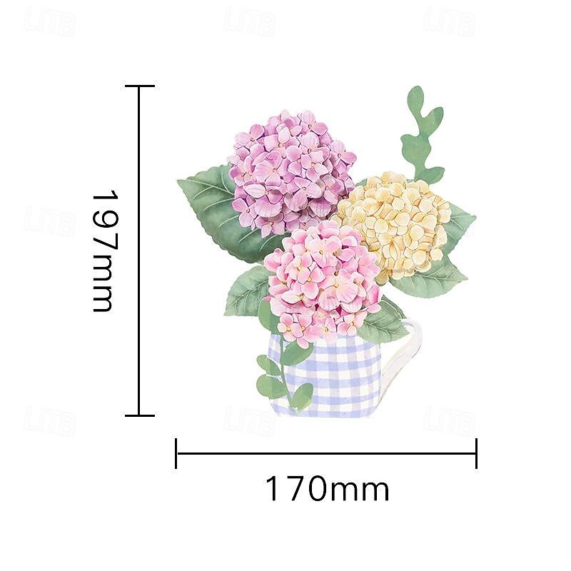 Pop Up Greeting Card For Mother's Day 3D Hydrangea Flower Paper Carving Ornament Creative Birthday Wishing Handmade Gift Thanksgiving Wishing Card For Mother Mother's Day Gift 1pc 2025 - $7.99 –P6