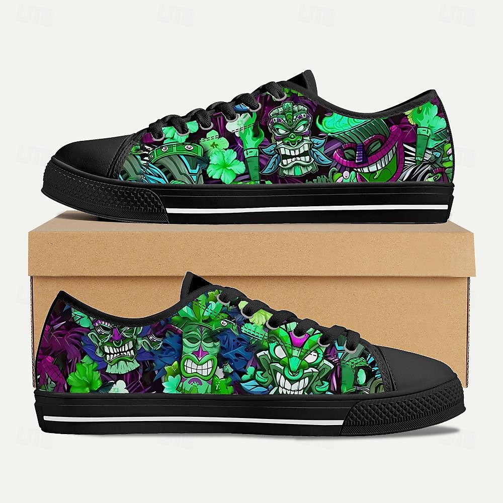 Męskie Adidasy Drukuj buty Rozmiar plus Klasyczny Codzienny Styl plażowy Na zewnątrz Codzienny Płótno Wygodny Niepoślizgowy / a Sznurowane Żółty Czerwony Niebieski 2025 - $64.99 –P9