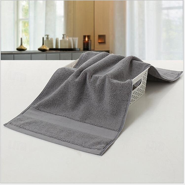 Asciugamano o asciugamano viso in tinta unita morbido e assorbente in cotone 100% per il bagno di casa del 2025 a $6.99 –P9