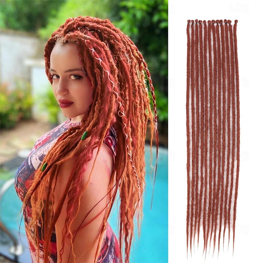 dreadlock extensions 1b/grønn dreads extensions hekle loc extensions syntetiske dreadlock extensions clip in dreadlocks hair extensions single ended dreadlock heklet hår dread 2025 - $33.99 –P9