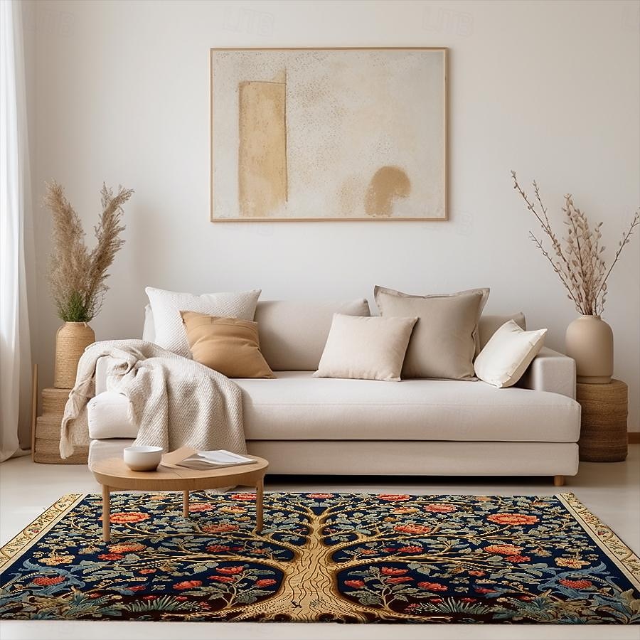 Baum des Lebens, Vintage-Boho-Teppich, Küchenmatte, rutschfeste, ölbeständige Bodenmatte, Wohnzimmerteppich, Innen- und Außenmatte, Schlafzimmerdekoration, Badezimmermatte, Eingangsteppich, Fußmatte 2025 - $15.49 –P20