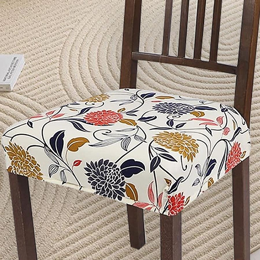 Capas elásticas para assento de cadeira, 4 peças, capa de almofada com estampa floral, capas removíveis e laváveis para cadeiras de jantar, anti-poeira, capas para cadeiras de sala de jantar, capas de 2025 por $39.99 –P11