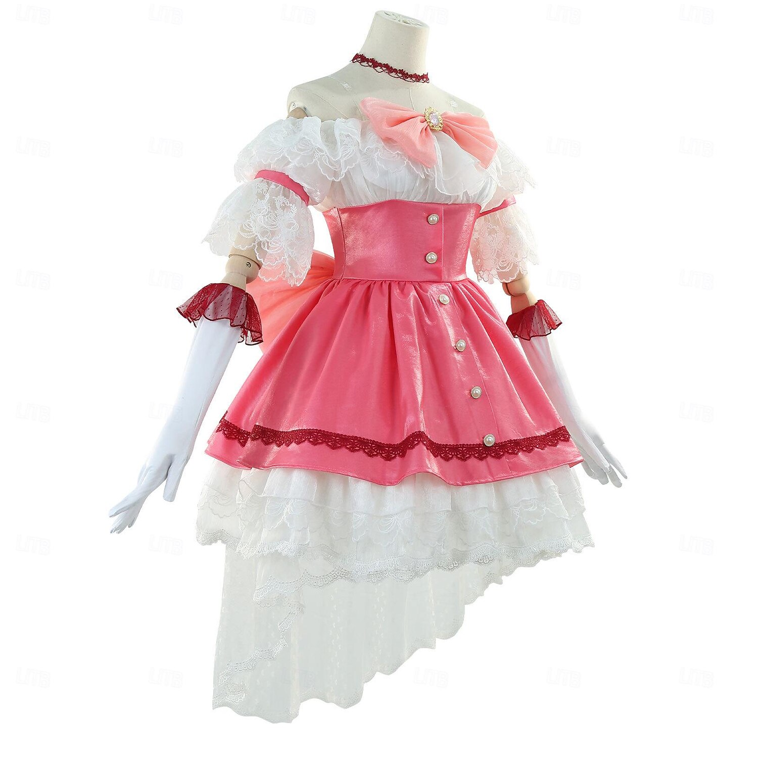 Puella Magi Madoka Magica Kaname Madoka Anime Sukienka Kostium Cosplay Stroje Garnitury cosplay Sukienki Rękawiczki Karnawał Bal maskowy Kostium Na Damskie Dla dziewczynek Dla dorosłych 2025 - $119.99 –P5