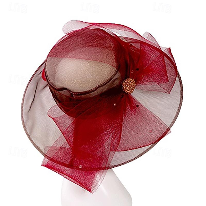 Elegante Retrò Vintage Derby Copricapo Cappello Cappello da chiesa Gentildonna Nobildonna Costume Per donna San Valentino Derby Ricevimento di matrimonio Ascot Adulti Cappello Primavera & Estate del 2026 a $50.99 –P6