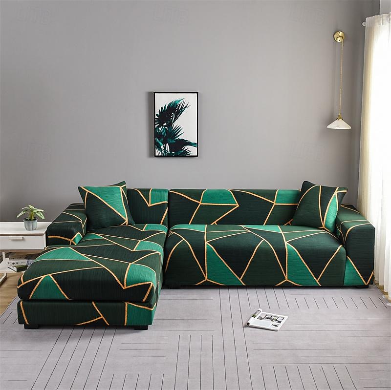copridivano con stampa geometrica copridivano elasticizzato copridivano morbido e resistente 1 pezzo di tessuto spandex protezione lavabile per mobili adatta poltrona/divano a due posti/divano/divano del 2025 a $39.99 –P11