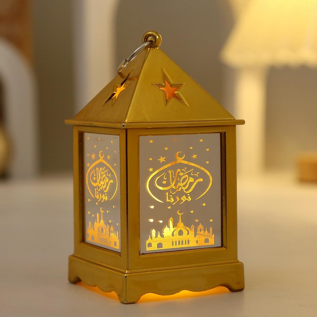 ramadán kézi lámpák gyertyatartók széllámpák elektronikus gyertyák ünnepi dekorációk hangulat kellékek 1db 2025 - $8.99 –P7