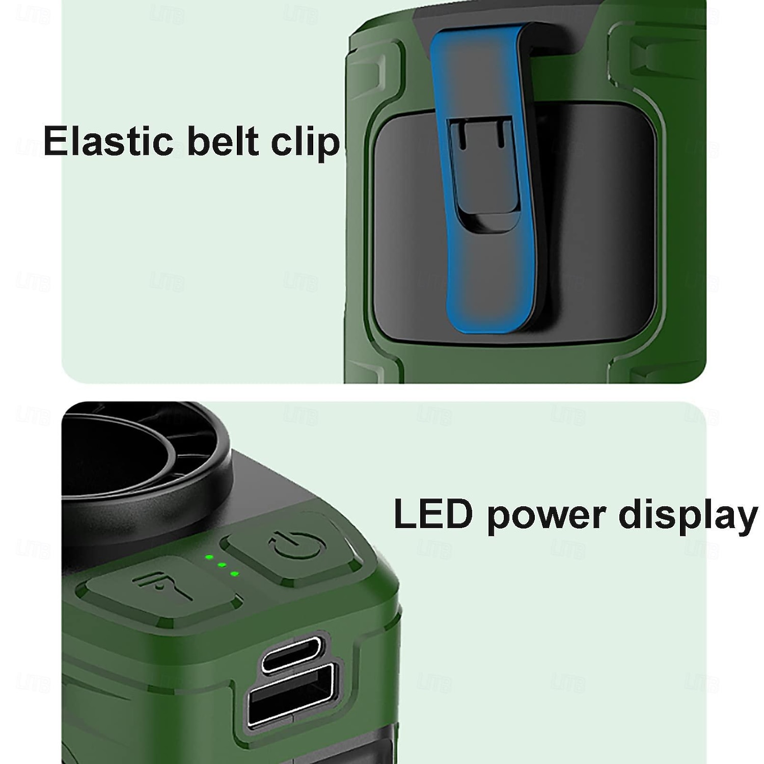 Ventilatore a semiconduttore – Ventilatore turbo ricaricabile portatile trasparente USB con pacchetto di ghiaccio per uso all'aperto del 2025 a $71.99 –P5