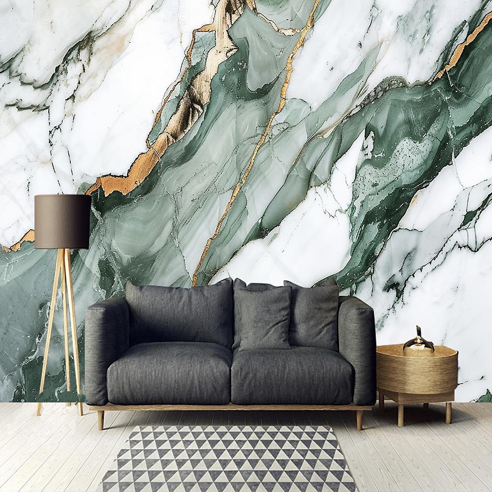 Cool Wallpapers Green Gold 3D Wallpaper Wall Mural Marble Abstract Roll Sticker Peel and Stick Removable PVC/Vinyl Material Self Adhesive/Adhesive Required Wall Decor for Living Room Kitchen Bathroom 2025 - $18.99 –P6