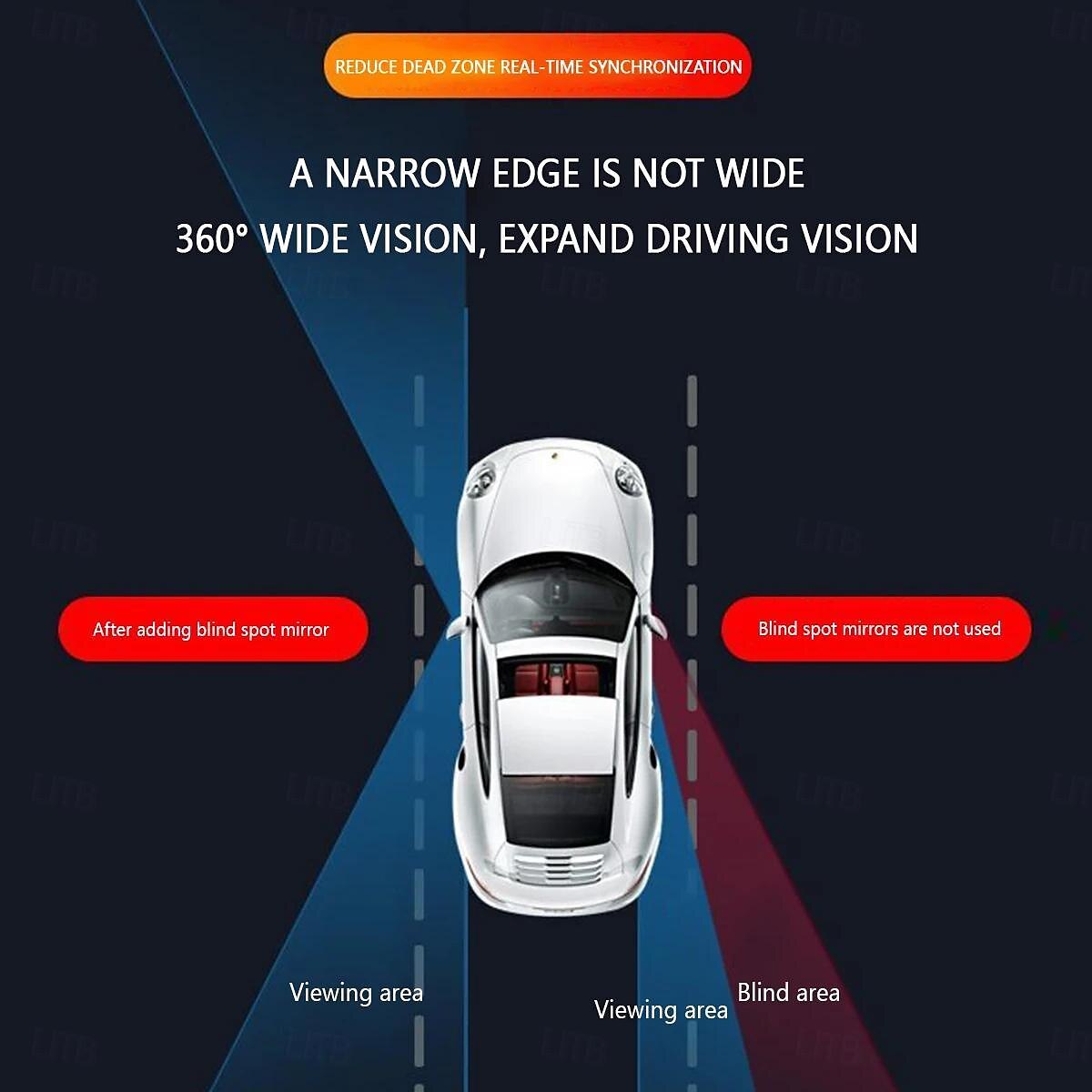 2025年 360 度回転可能なサイド車の死角凸面ミラー車の死角凸面ミラーバックミラー駐車安全自動車外装ミラー  コレクション – $10.99 –P5