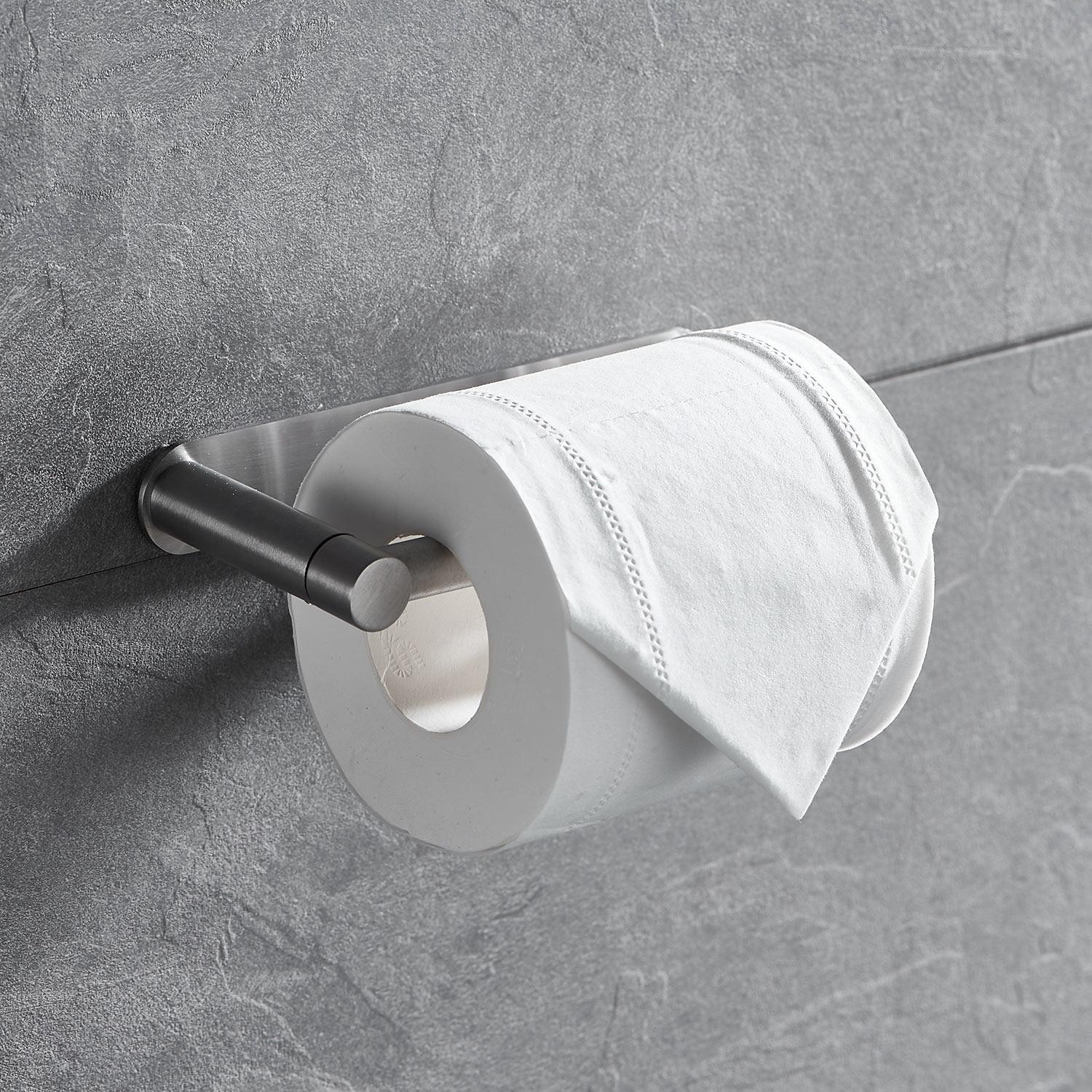 2025年 回転式折りたたみトイレット ペーパー ホルダー自己粘着式簡単取り付け 304 ステンレス鋼ティッシュ ラック、マット ブラック仕上げ  コレクション – $31.99 –P5