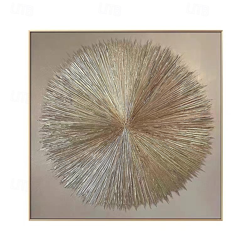 золото серебро лист холст искусство ручная роспись абстрактная оригинальная современная серебряная фольга текстурированная акриловая картина для гостиной настенное искусство домашний декор растянутая 2026 - $114.99 –P5
