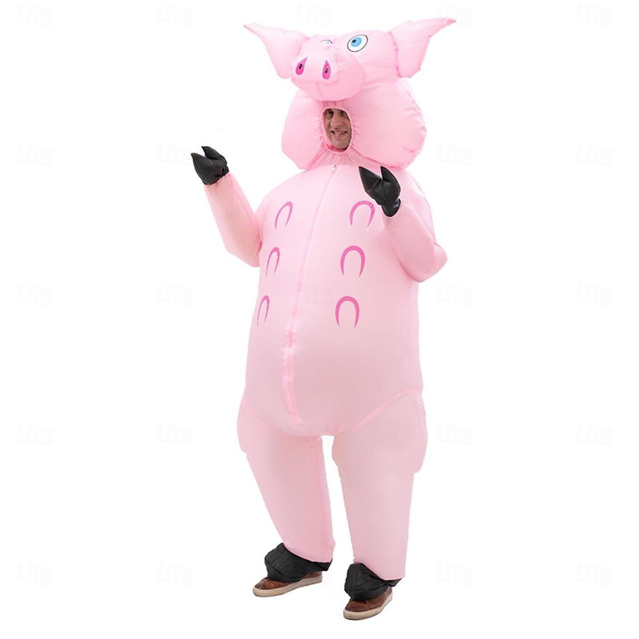 Cochon Costume de carnaval Costume Gonflable Déguisements drôles Costumes de famille de groupe d'Halloween Adulte Homme Femme Déguisement drôle Utilisation Soirée Mascarade Carnaval Mascarade Costume de 2025 ? CAD $62.99 –P7
