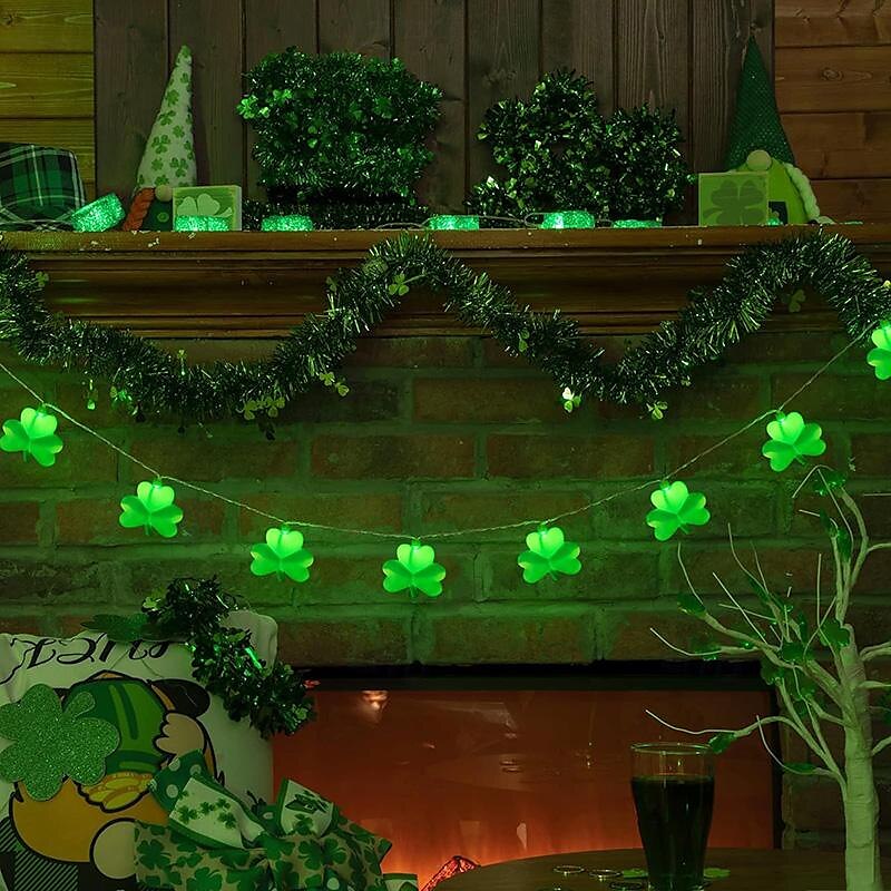 Irish St. Patrick's Day Clover Colored String Lights Outdoor Camping Decorative String Lights 2025 - $15.99 –P5
