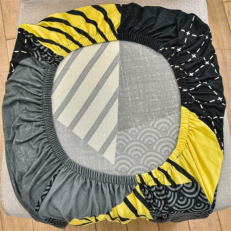 stretchig spandex matstolsöverdrag 4/6 st set, geometriskt tryckt stretch stolskyddsöverdrag sätesöverdrag med elastiskt band för matsal, bröllop, ceremoni, bankett, heminredning 2025 - $22.99 –P5