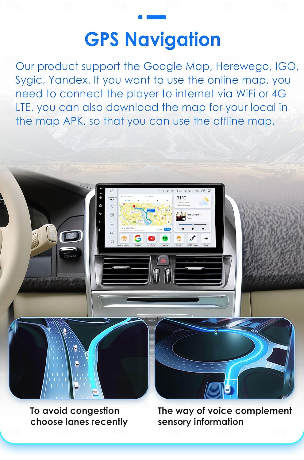 Android 12 Car Radio GPS for Volvo XC60 2008 - 2013 Multimedia Video Player Navigation Wireless Carplay 2025 - $137.99 –P18