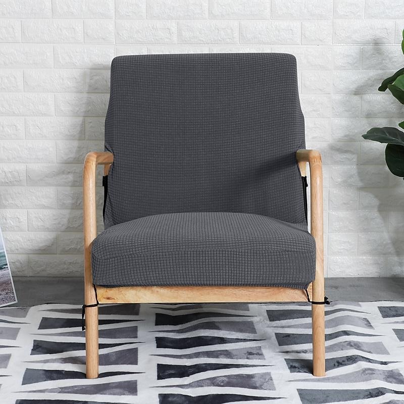 husă de scaun rezistentă la apă husă de scaun casual jacquard elastic cu închidere cu fermoar protector de mobilier uni de culoare solidă lavabilă detașabilă pentru un singur scaun 1buc 2025 - $18.99 –P9
