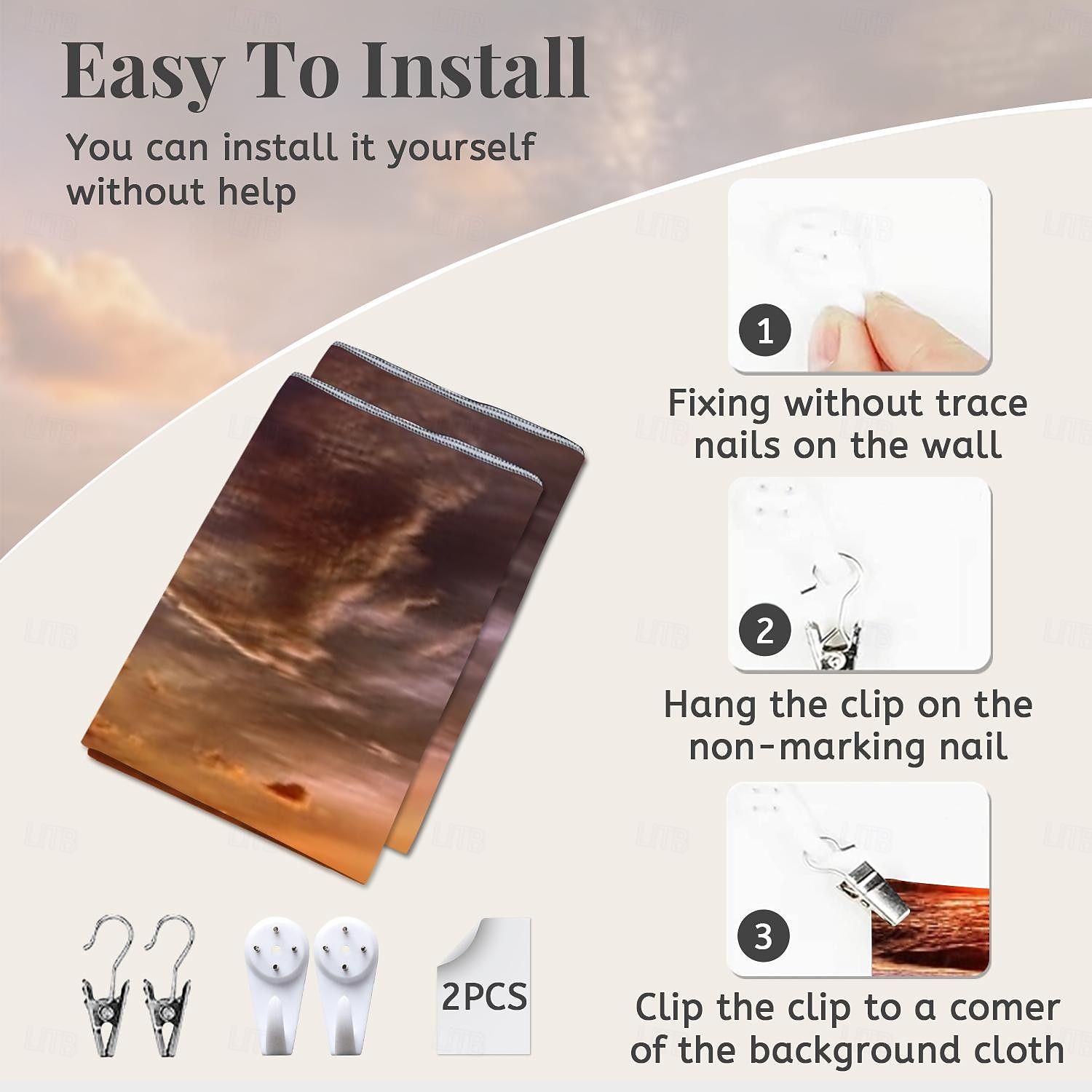 2026年 壁のタペストリーアートの装飾毛布カーテンピクニックテーブルクロスぶら下げ家の寝室のリビングルーム寮の装飾風景ビーチ海海波日の出日没バラ色の雲  コレクション – $20.99 –P4