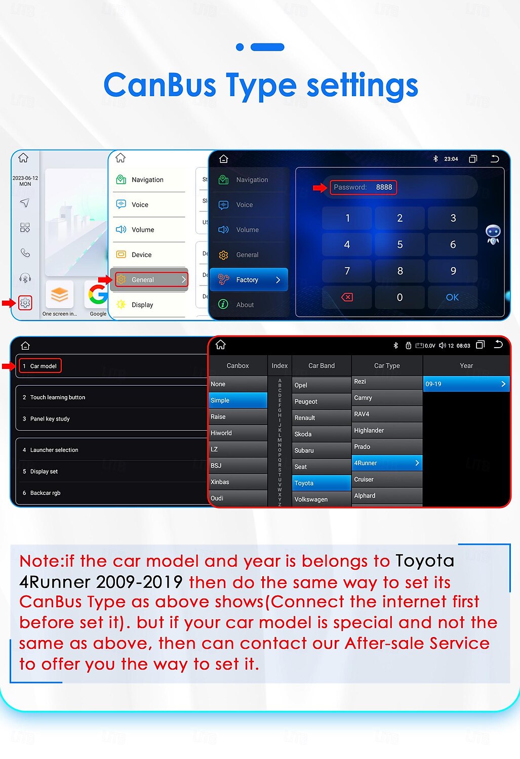 Автомобильное радио с Android 12 для Toyota 4runner 4runner 2009-2019, мультимедийный плеер, стерео, Wi-Fi, BT Carplay, головное устройство с навигацией 2025 - $264.29 –P19