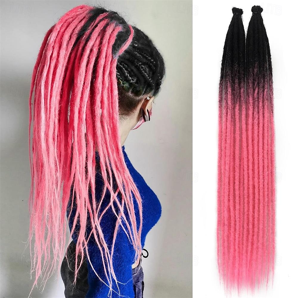 extensions de dreadlocks 24 pouces vert extensions de dreads au crochet à extrémité unique 20 brins se extension de dreadlocks synthétiques droite style hippie dreads pour femmes hommes de 2025 ? $33.99 –P2