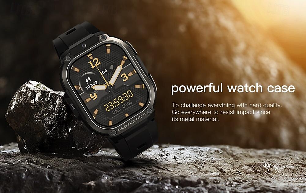 696 DM63 Smart Watch 2.13 inch 4G LTE Cellular Smartwatch Phone Bluetooth 4G Pedometer Call Reminder Heart Rate Monitor Compatible with Android iOS Men GPS Hands-Free Calls with Camera IP 67 48mm 2025 - $165.99 –P5