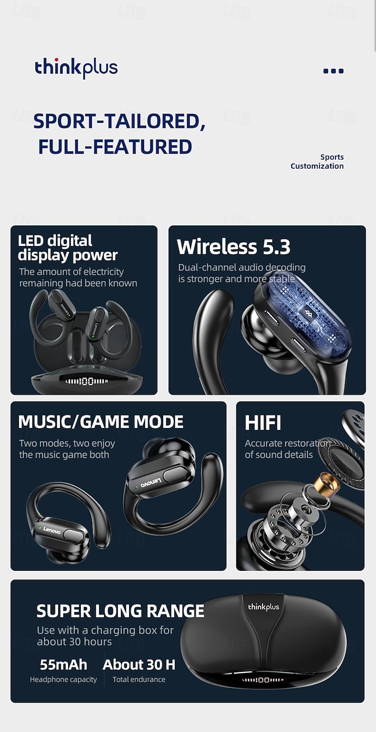 Lenovo xt80 nieuwe True Wireless Hoofdtelefoons TWS Oordopjes In Ear Bluetooth 5.3 Sport Ergonomisch Ontwerp Stereo voor Apple Samsung Huawei Xiaomi MI Fitness Buiten Joggen Mobiele Telefoon 2026 - $38.99 –P3